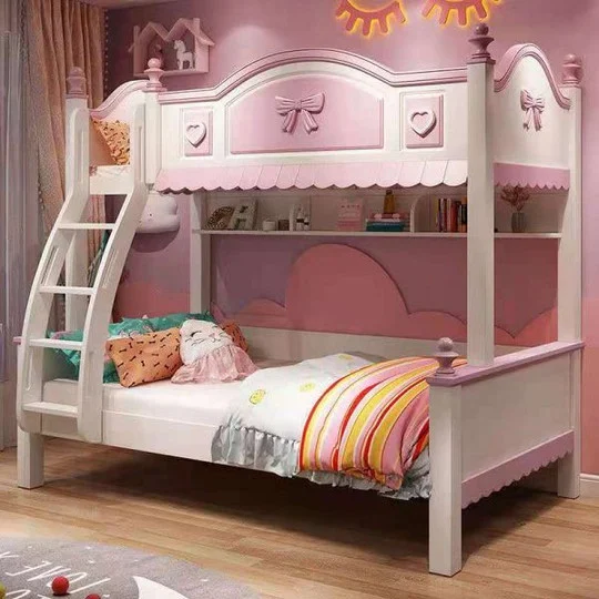 SLIDE PINK BUNK BED