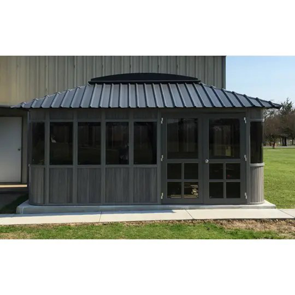 17.5 feet. Width x 11.5 feet. D composite PVC patio gazebo gazebo