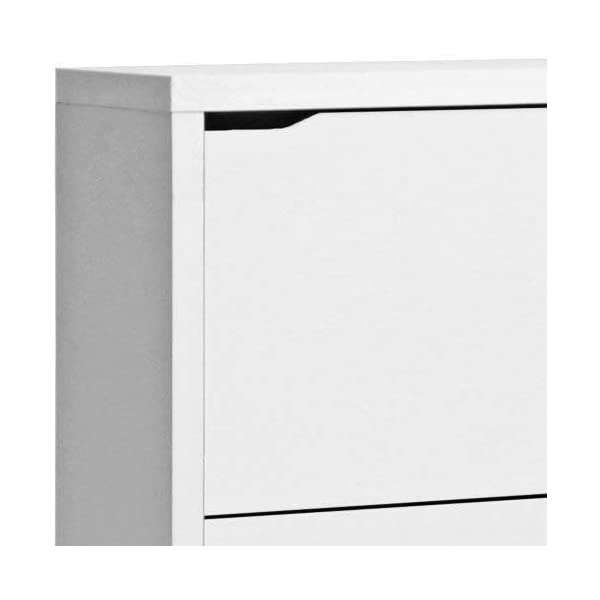 Baxton Studio Simms Modern Shoe Cabinet, Dark Brown