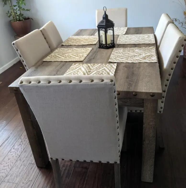 6 - Person Solid Wood Dining Set