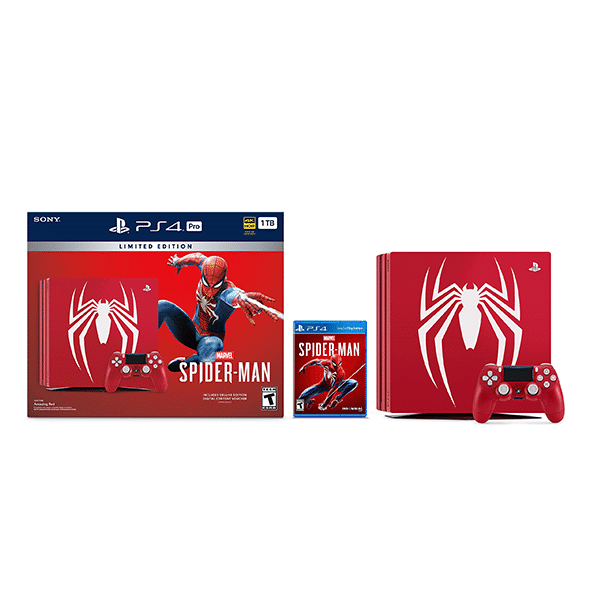PlayStation 4 Pro 1TB Limited Edition Console - Marvel's Spider-Man Bundle