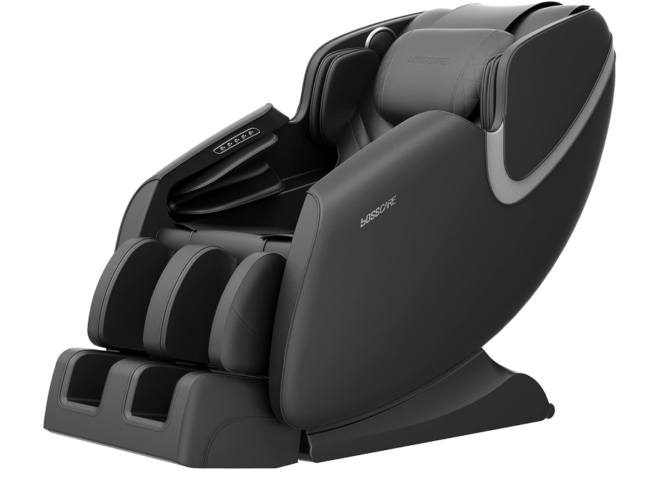 MASSAGE CHAIR RECLINER WITH ZERO GRAVITY AIRBAG MASSAGE BLUETOOTH SPEAKER FOOT ROLLER BLACK.