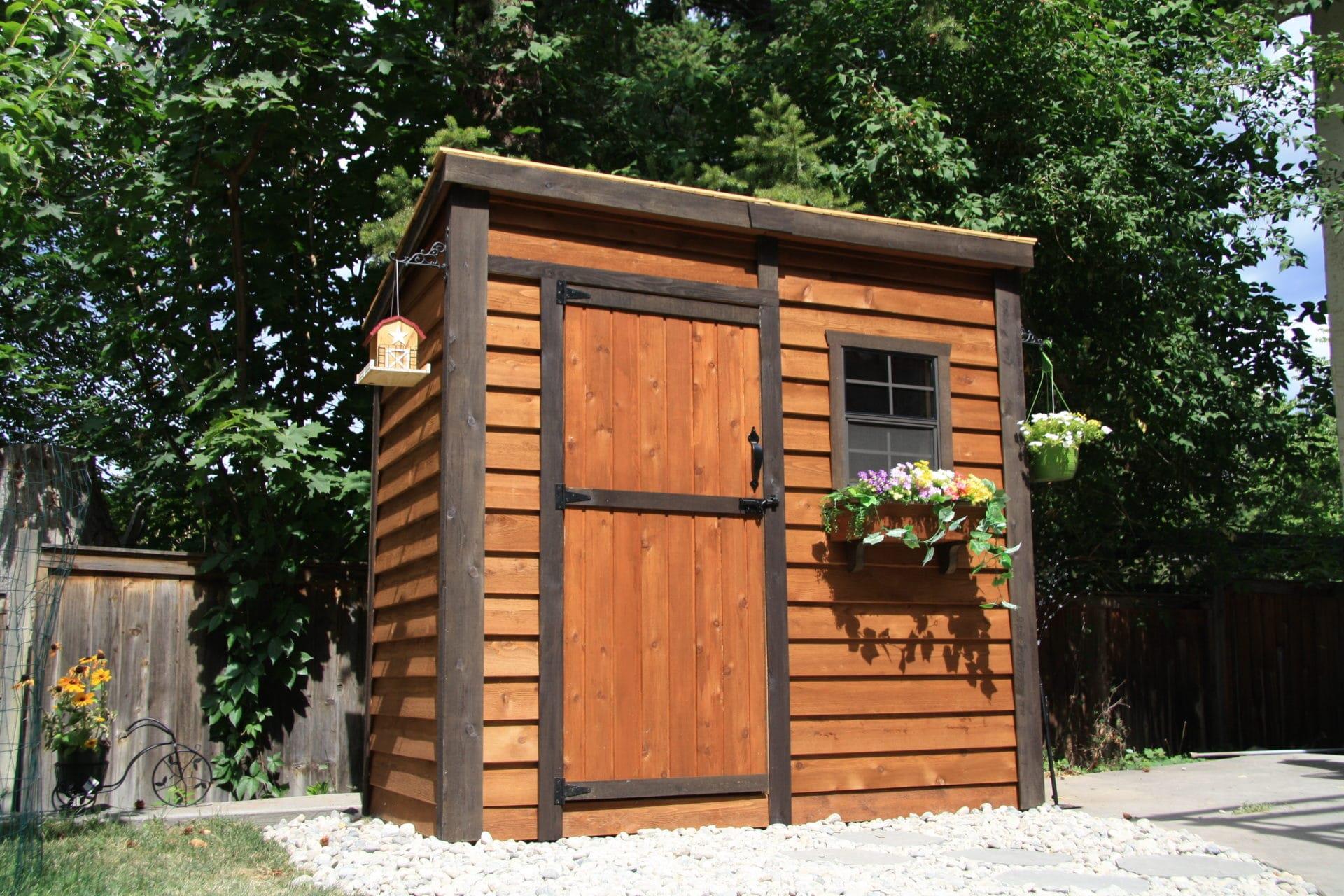 8 ft. W X 4 ft. D Solid Wood Lean-To Storage shed