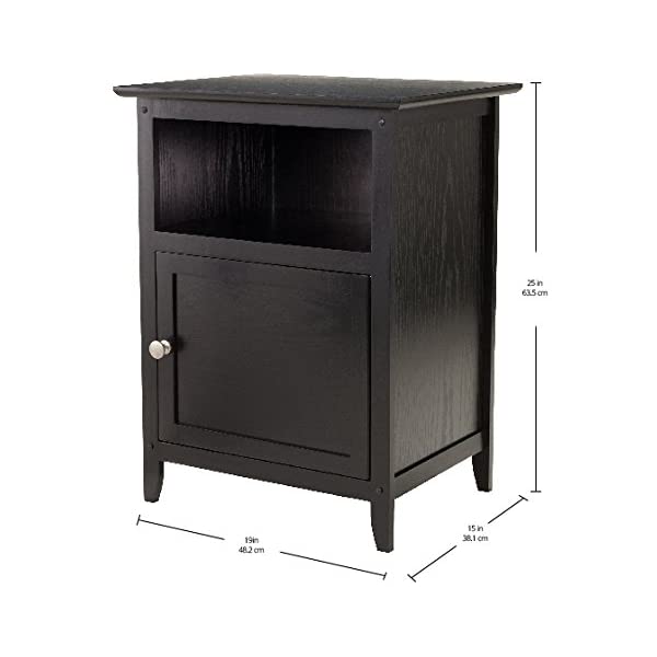 Winsome Wood Henry Accent Table Black 19 inches
