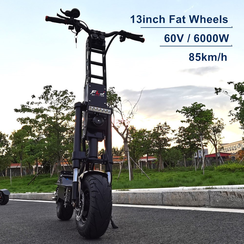 FLJ UPGRADED 13INCH WHEELS 60V 6000W E SCOOTER WITH 90-150KM