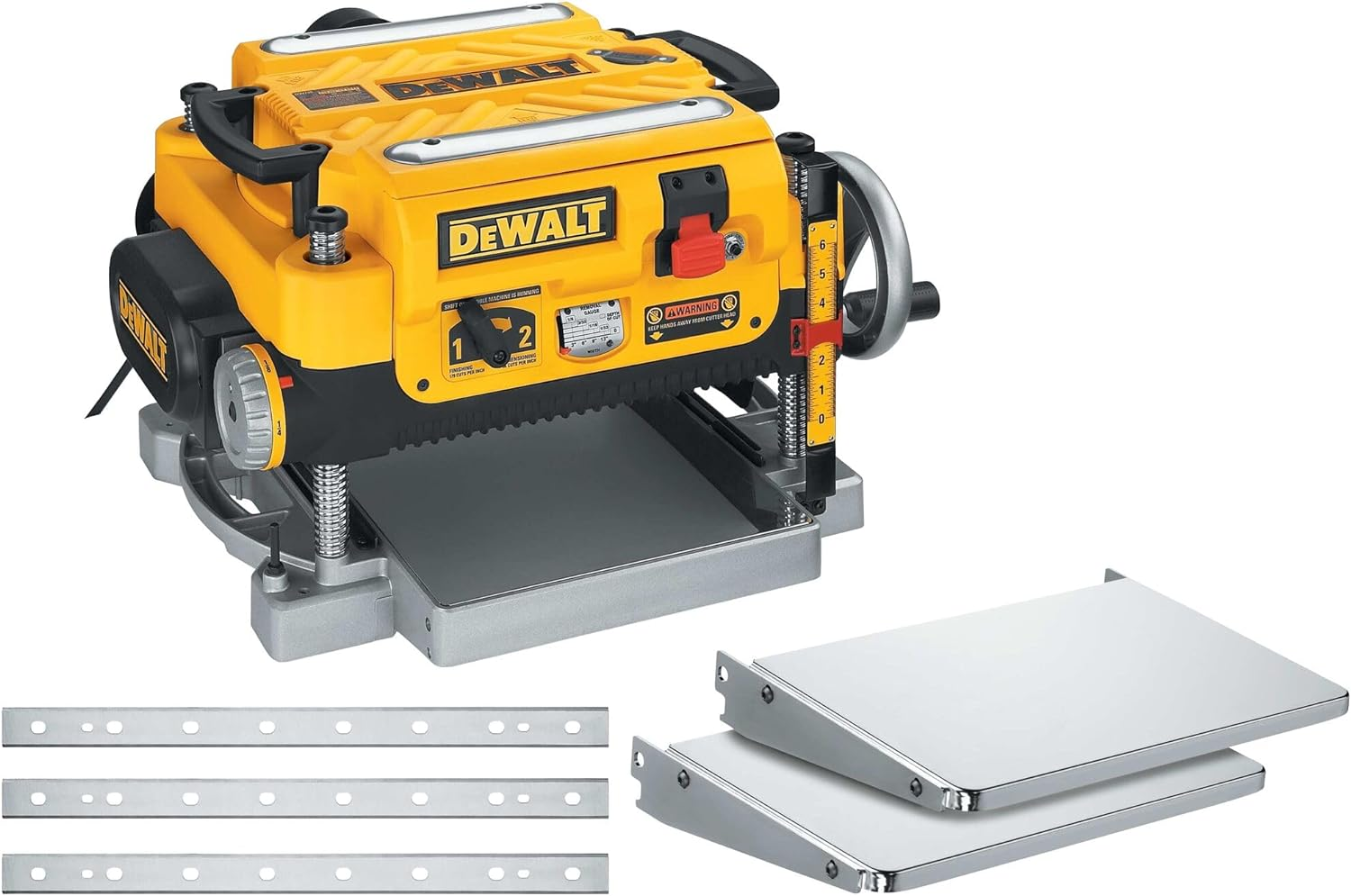 DEWALT Thickness Planer, Two Speed, 13-Inch (DW735X) 13 wFeed Tables & Extra Blades
