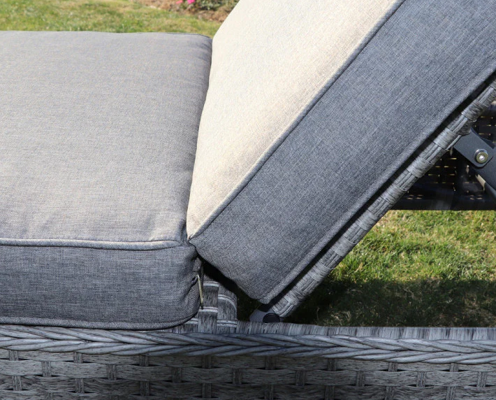Bali - Sun Lounger & Table (Grey)