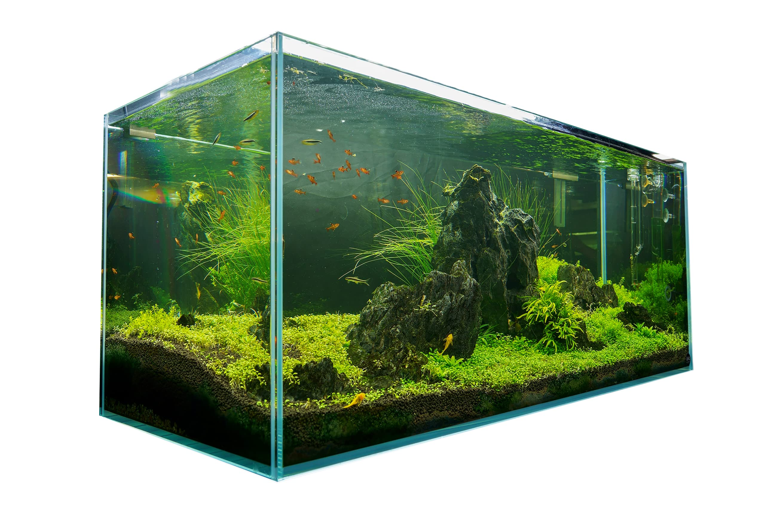 【Furniture】120P 72.2 Gallon Rimless Low Iron Aquarium Tank, 47.2