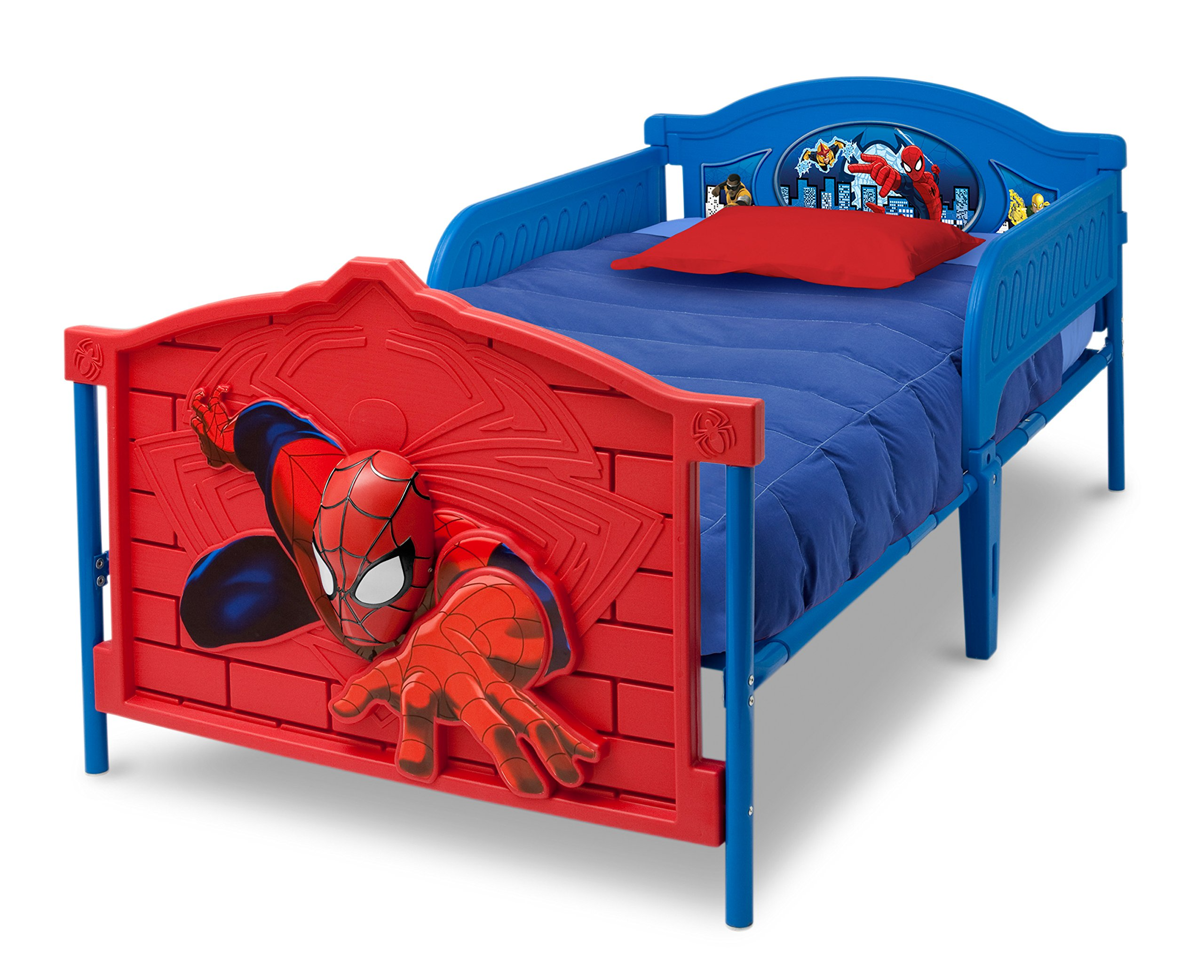 【Furniture】Marvel Spider-Man Plastic 3D-Footboard Twin Bed by Delta Children