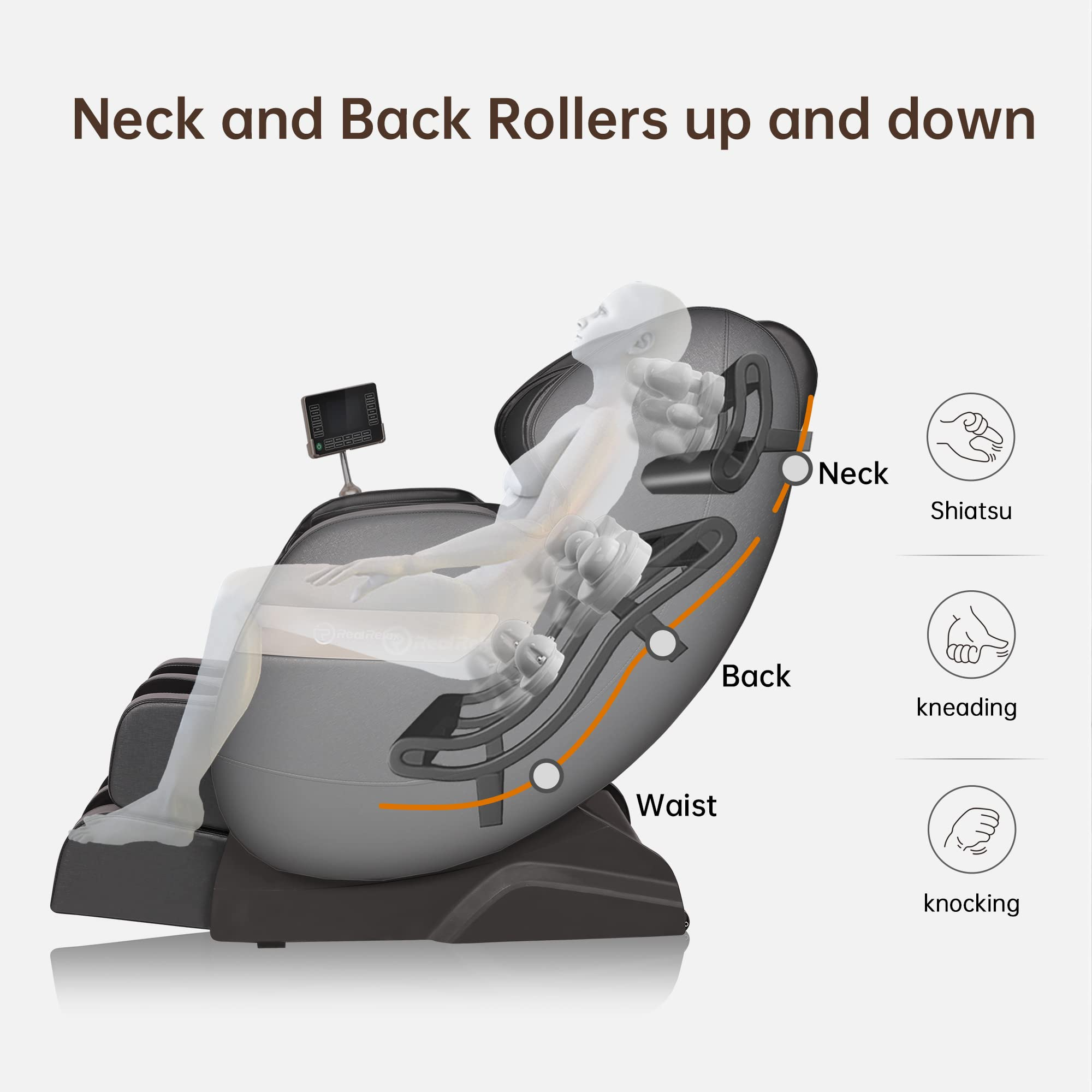 【Furniture】Real Relax 2022 Massage Chair of Dual-core S Track, Recliner of Full Body Massage Zero Gravity
