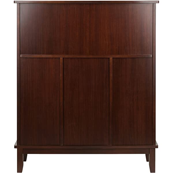 Winsome Beynac Bar Cappuccino Wine Cabinet
