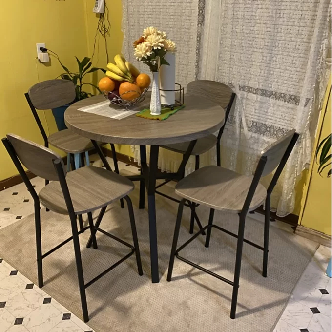【Furniture】Summerall 4 - Person Counter Height Dining Set