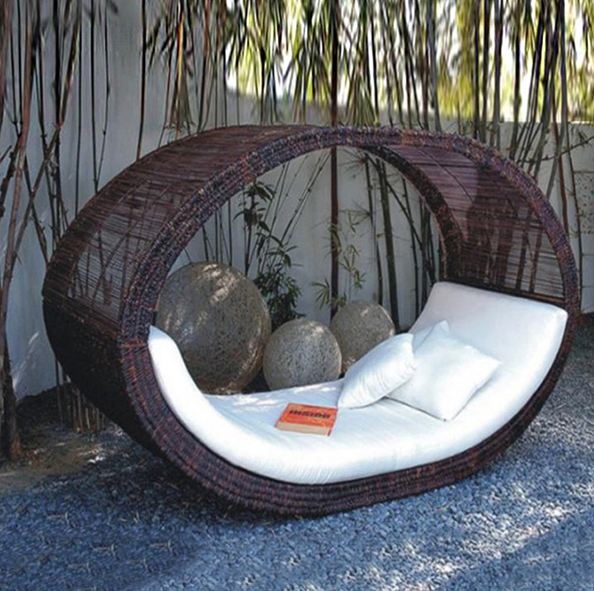 Direct courtyard rocking chair recliner with removable headrest pillow, breathable Texteline Farbic zero gravity rocking chair