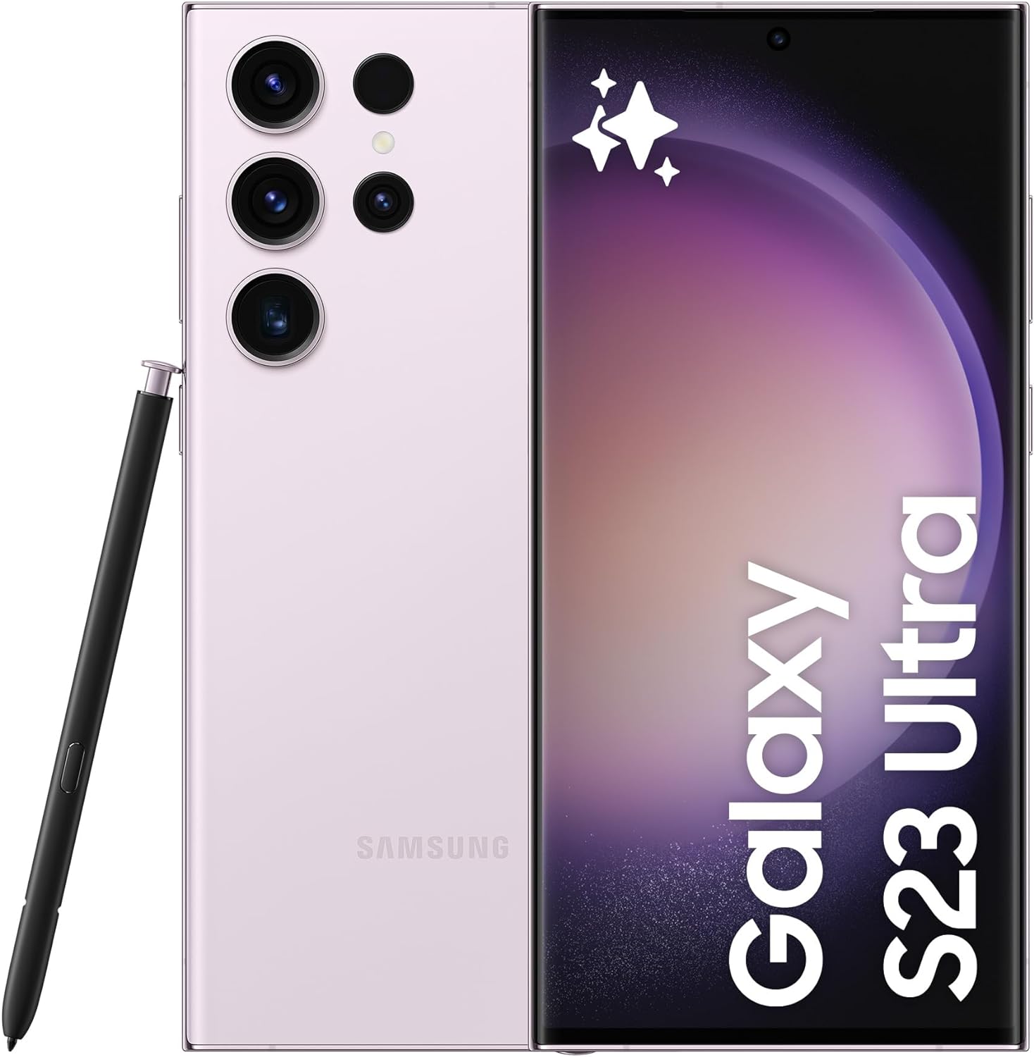 S23 Ultra 5G Dual SIM Android Mobile Phone, 512GB, SIM Free Smartphone, Lavender, 3Y Extended Manufacturer Warranty (UK Version)