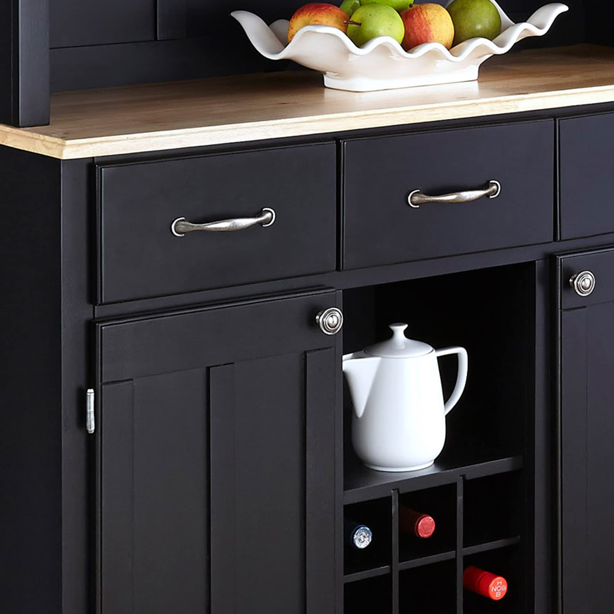 【Furniture】Server sideboards - Buffets - Credenzas, Hutch, Black