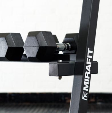 550 LB DUMBBELL SET AND HEAVY DUTY DUMBBELL RACK, 5 TO 50 LB HEX DUMBBELL SET (10 PAIR).
