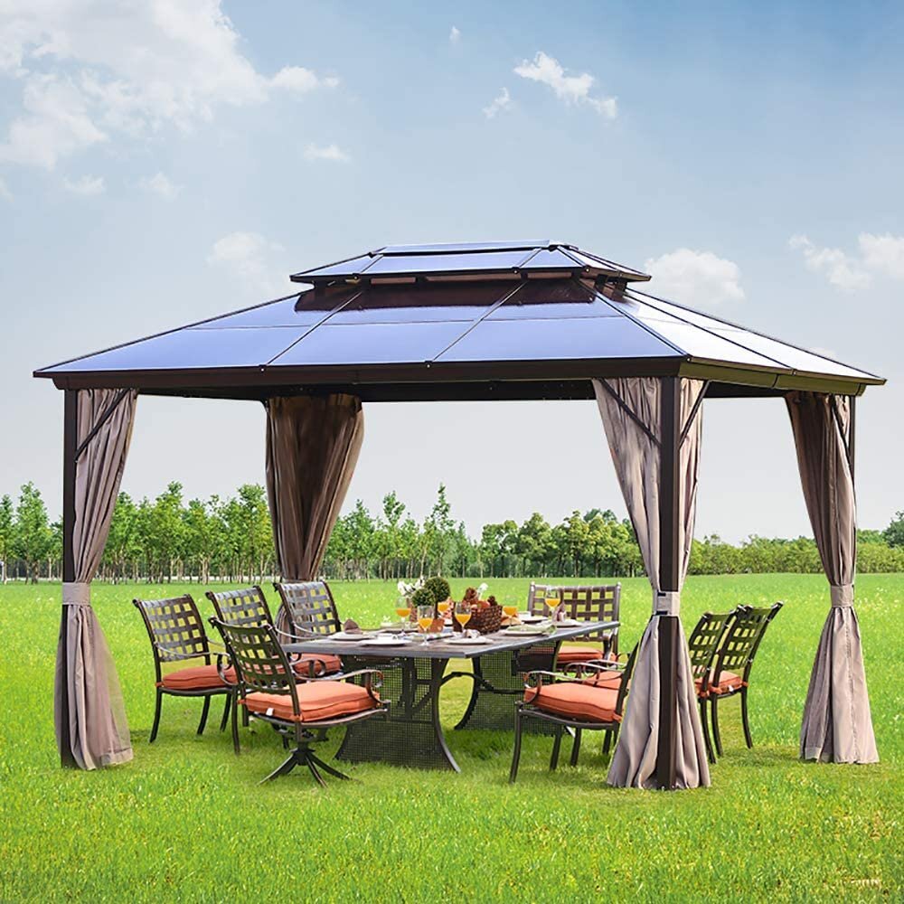 Erommy 13 Ft. W x 10 Ft. D Aluminum Paito Gazebo