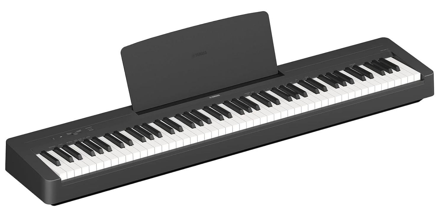 P-145 Digital Piano, Black - Lightweight, Portable digital piano with Graded-Hammer-Compact keyboard, 88 weighted keys and 10 instrument sounds
