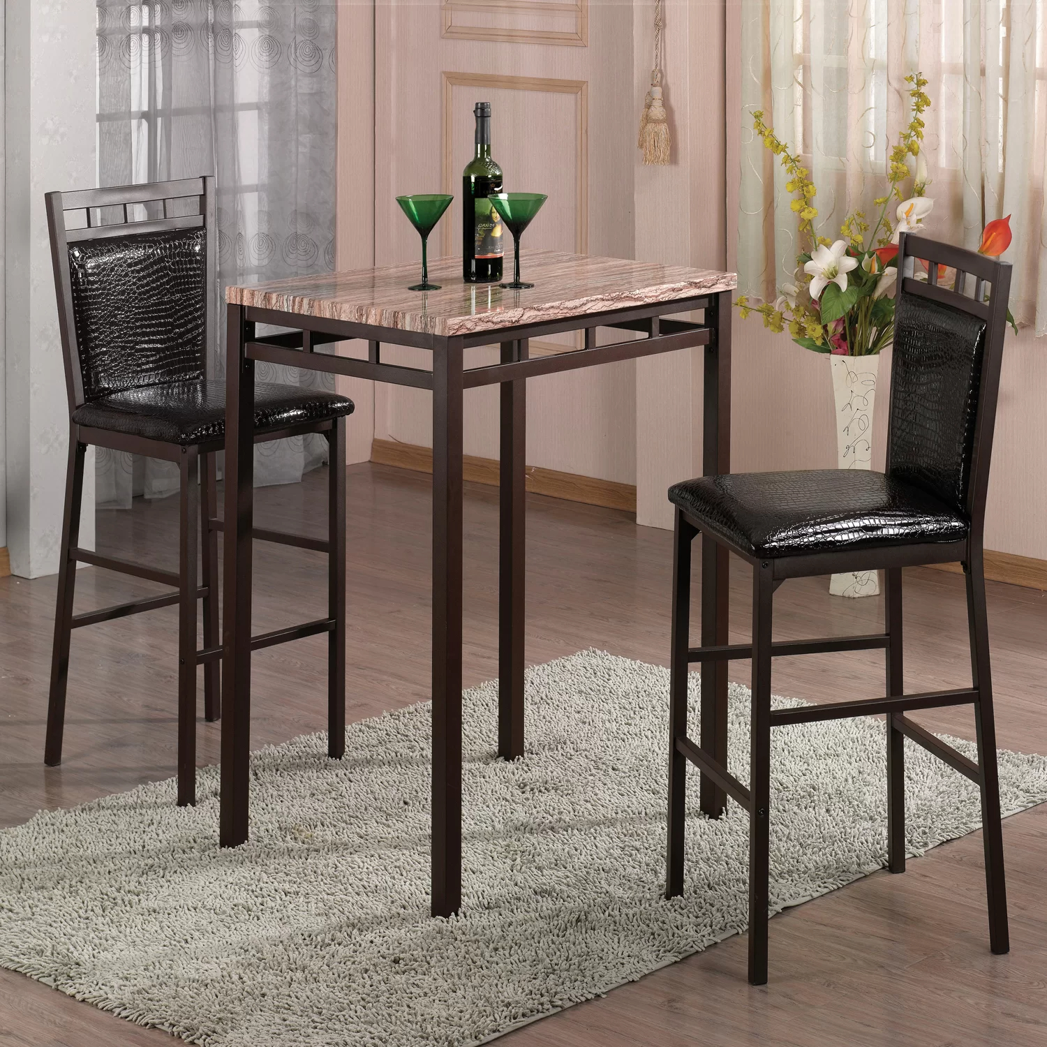 【Furniture】Kissner 2 - Person Bar Height Dining Set