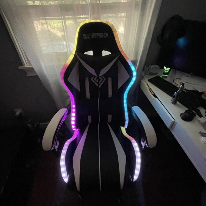 【Furniture】RGB PC & Racing Game Chair With Massage And Bluetooth