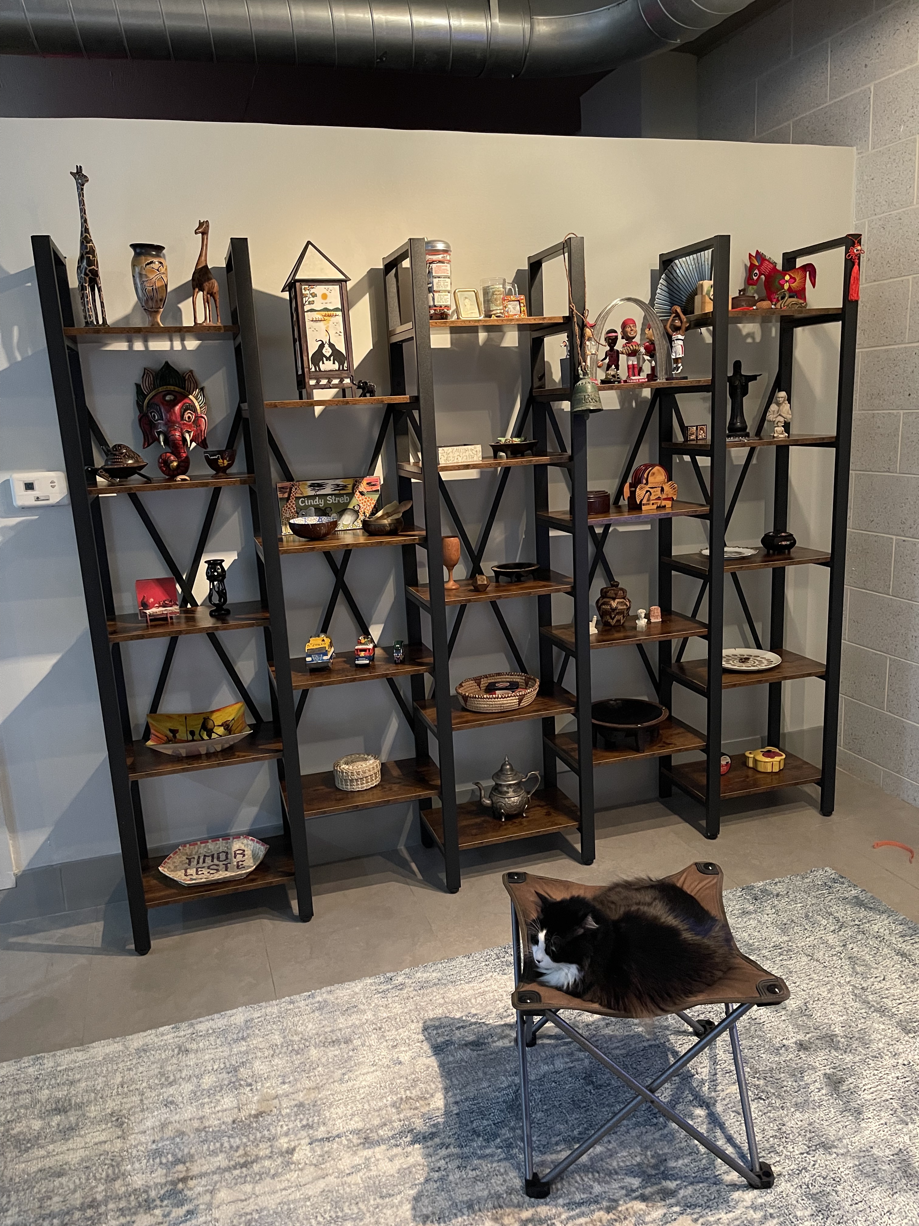 【Furniture】Rustic Super Wide 86 Inch 5 Tier Bookcase with 23 Shelves, 5-Shelf Etagere Large Open Bookshelf