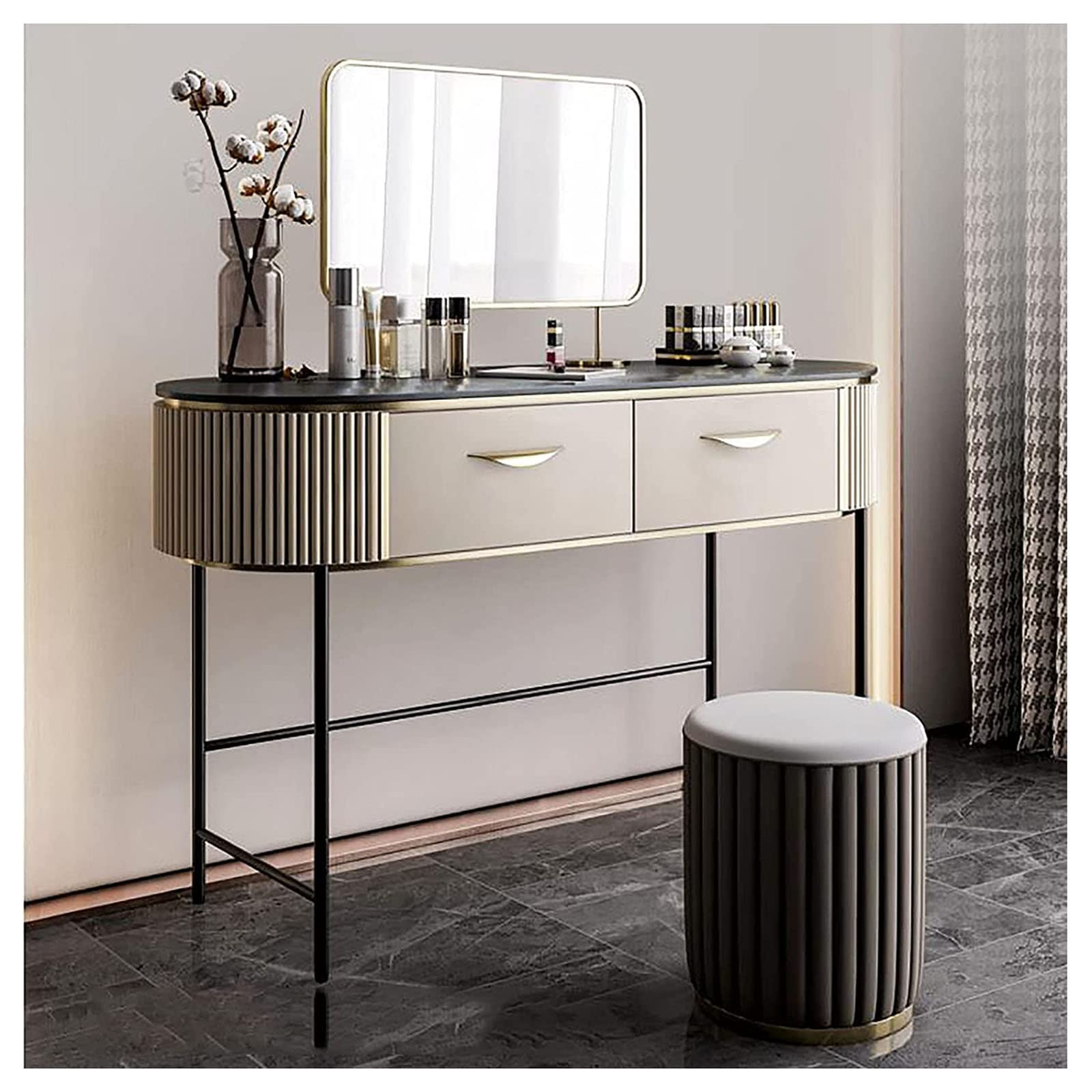 【Furniture】Light Luxury Dressing Table, Modern Italian Minimalist Bedroom Makeup Desk, Net Red ins Makeup Table