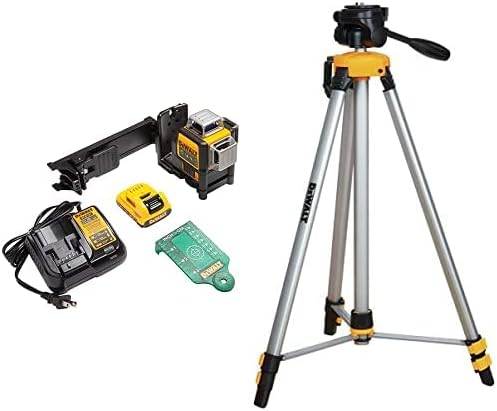 DEWALT DW089LG 12V 3 x 360 Green Beam Battery with DW0881T Laser Tripod