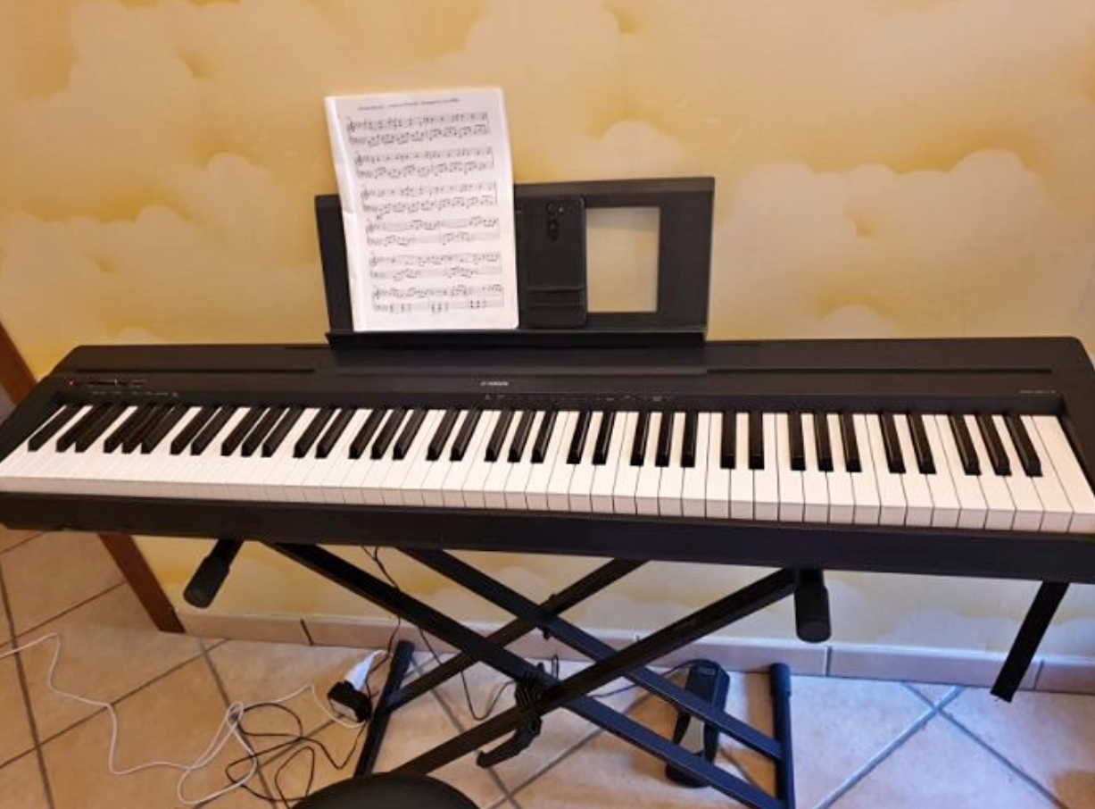 P-45B Digital Piano - Light and Portable Piano for Hobbyists and Beginners, in Black