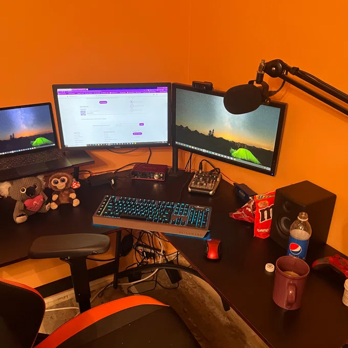 Sherri L- Shaped Gaming Desk