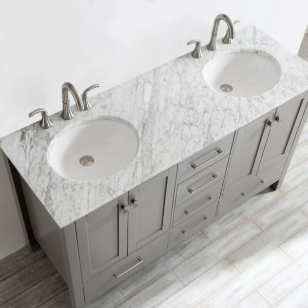 60-inch double bathroom vanity set