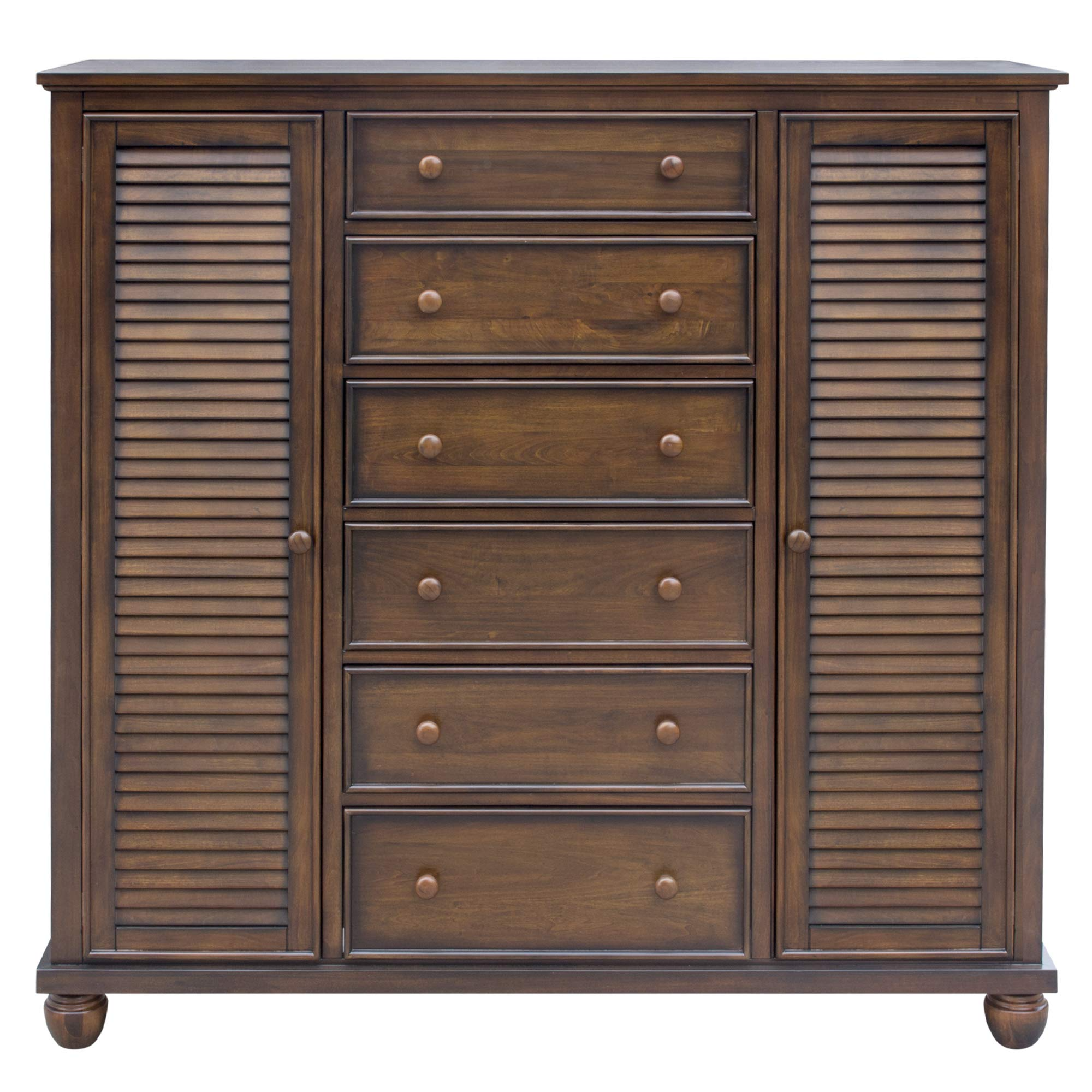 【Furniture】Bahama Shutter Wood Armoire, Tropical walnut