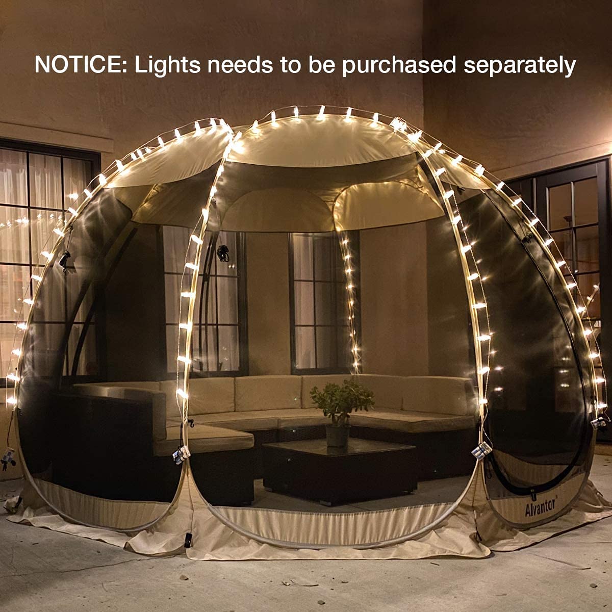 Uv-protected sunshade tent, garden, patio, backyard (10'x10', beige)