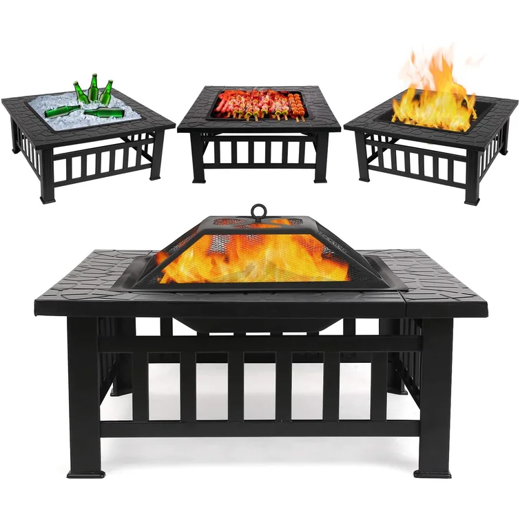 Harijan 17.3'' H x 31.9'' W Iron Outdoor Fire Pit