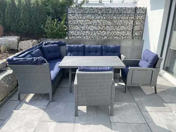 【Home&Garden】XXL Lounge Set WHD 207x162x256 Seating Group Garden Lounge Set