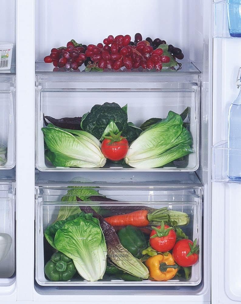 Hoover HHSBSO6174XWDK Freestanding  Fridge Freezer, Total No Frost, 521L Total Capacity, 90.2cm Wide, No Plumbing Water Dispenser, Stainless Steel [Energy Class E]