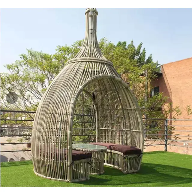 【Home&Garden】Outdoor patio balcony rattan leisure gazebo chair