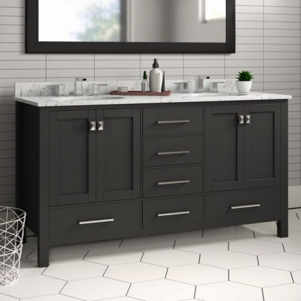 60-inch double bathroom vanity set