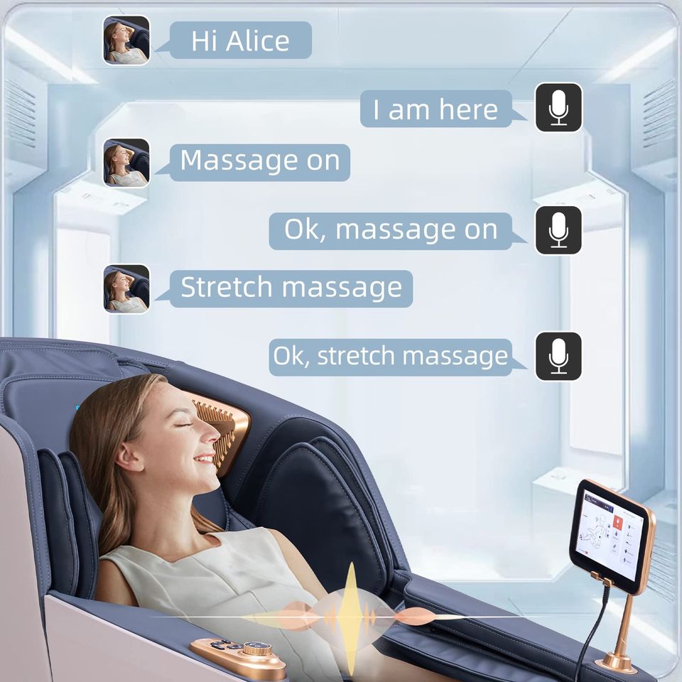 2023 4D Massage Chair, Full Body Shiatsu Recliner with Electric Extendable Footrest, Zero Gravity