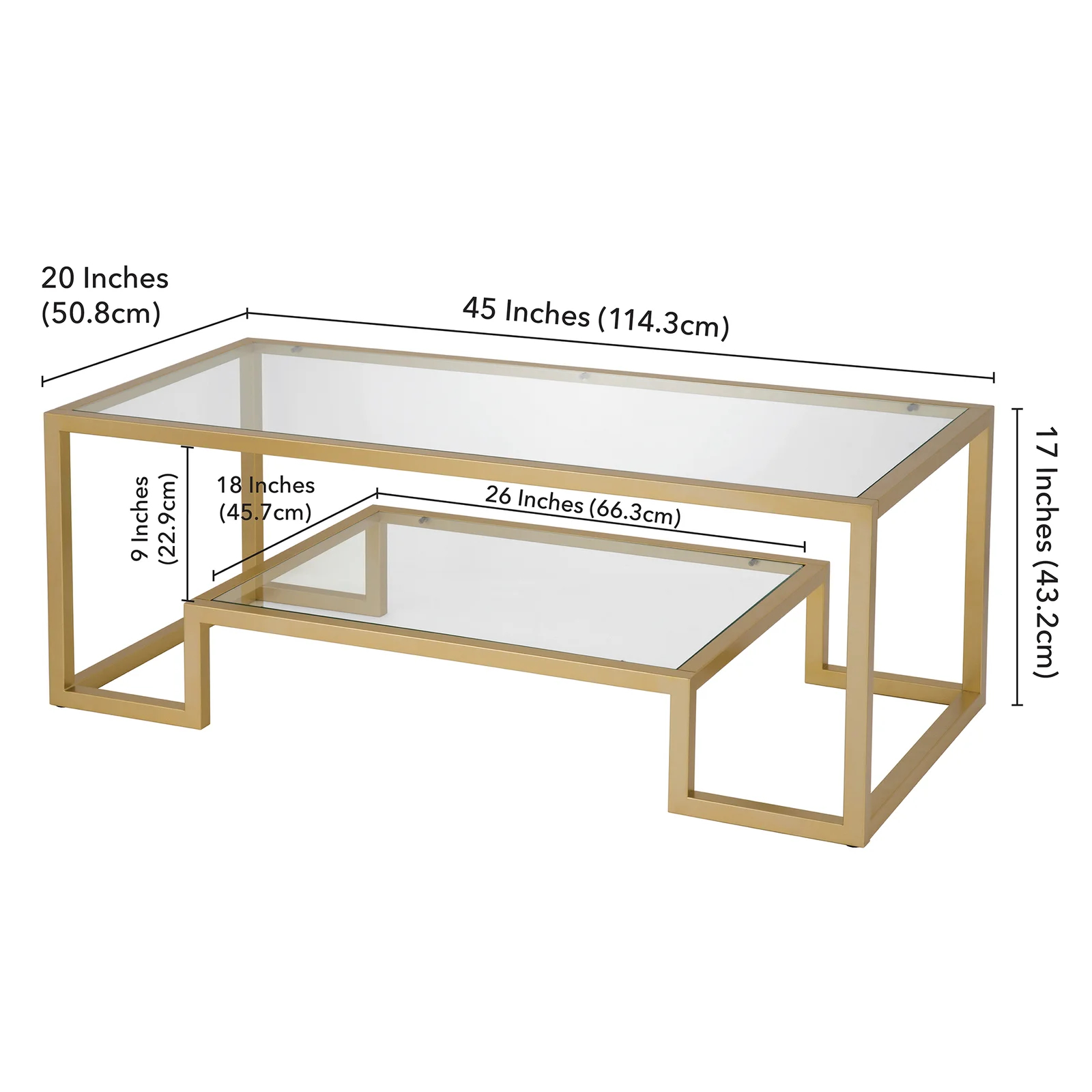 【Furniture】Shumake Frame Coffee Table with Storage