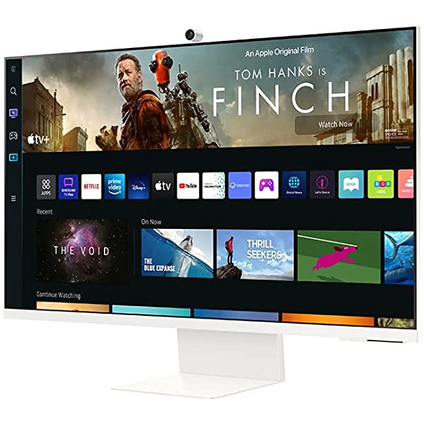 M8 Series 32-Inch 4K UHD Smart Monitor & Streaming TV with Slim-fit Webcam for PC-Less Experience, Netflix, HBO, Prime VOD, & More, Apple Airplay, WiFi, BT, Built-in Speakers (LS32BM801UNXGO)