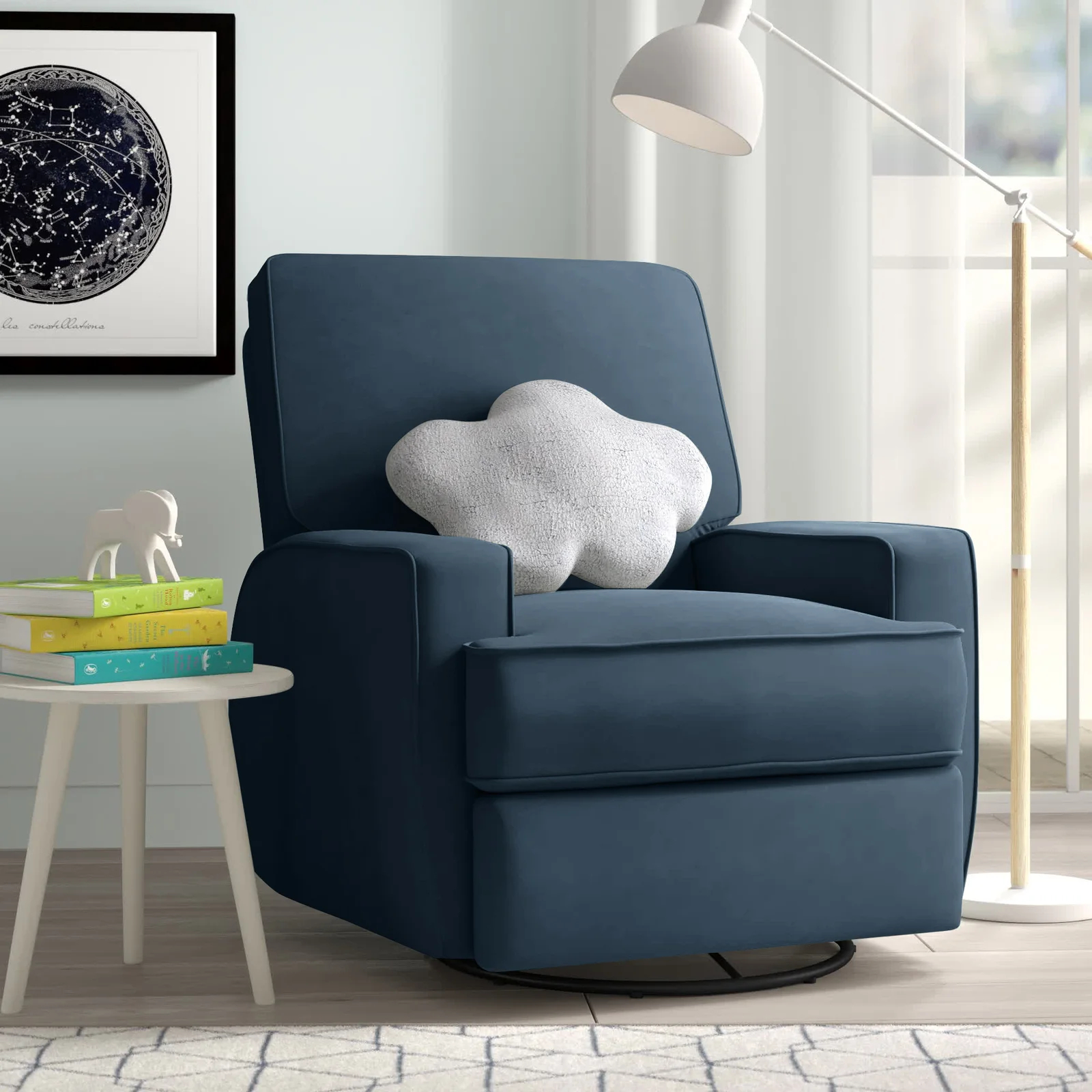 【Furniture】Abingdon Swivel Reclining Glider Nursery Chair