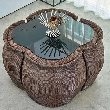 5-Piece Patio Furniture Dining Room Combination For Outdoor And Indoor