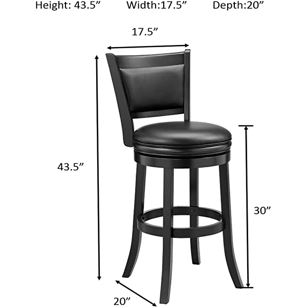Ball & Cast Barstool, 29-Inch,2-Pack, Cappuccino Jayden Cappuccino 29-Inch,2-Pack
