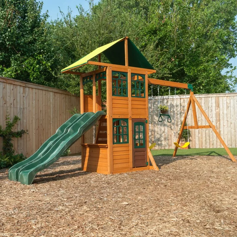TREASURE COVE WOODEN SWING SET