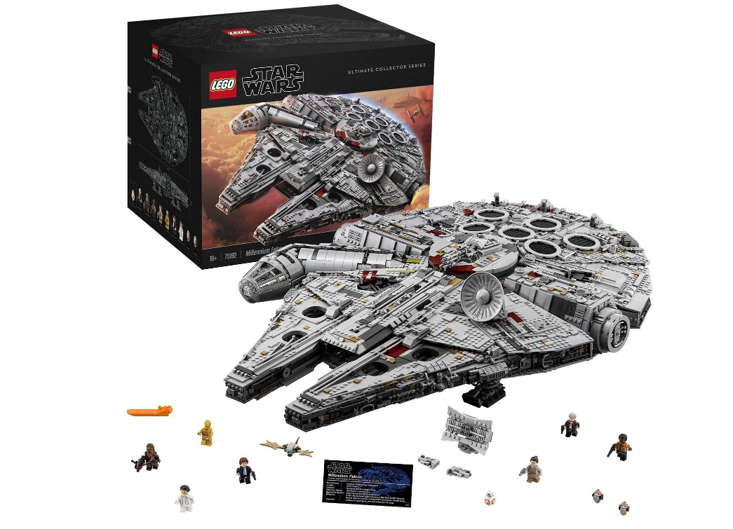 LEGO 75192 Star Wars Millennium Falcon, UCS Set for Adults, Model Kit to Build with Han Solo, Princess Leia & Chewbacca Minifigures, Plus Droid Figure, Collectible Gifts for Teenagers, Boys and Girls