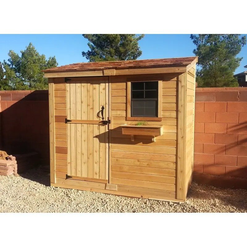 8.5ft wide x 4.5ft deep solid wood lean-to shed