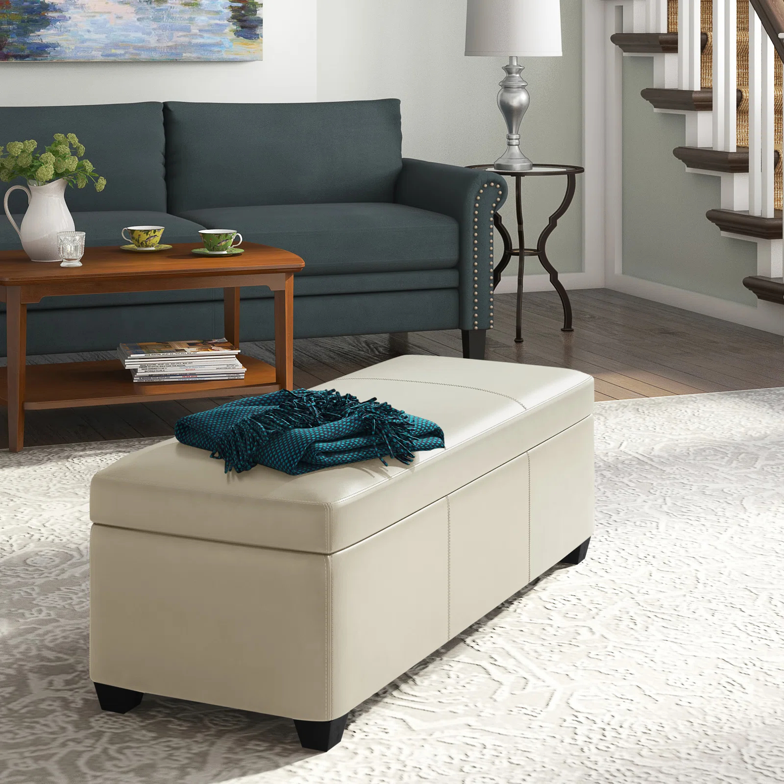 【Furniture】Boston Upholstered Storage Ottoman