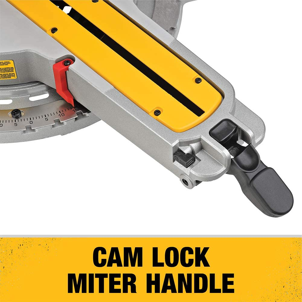 DEWALT Miter Saw, 12 Inch, 15 Amp, 3,800 RPM, Double Bevel Capacity, With Sliding Compound, Corded (DWS780)