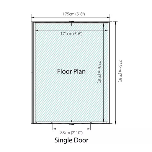 Mercia Wooden 8 x 6ft Overlap Garden Shed