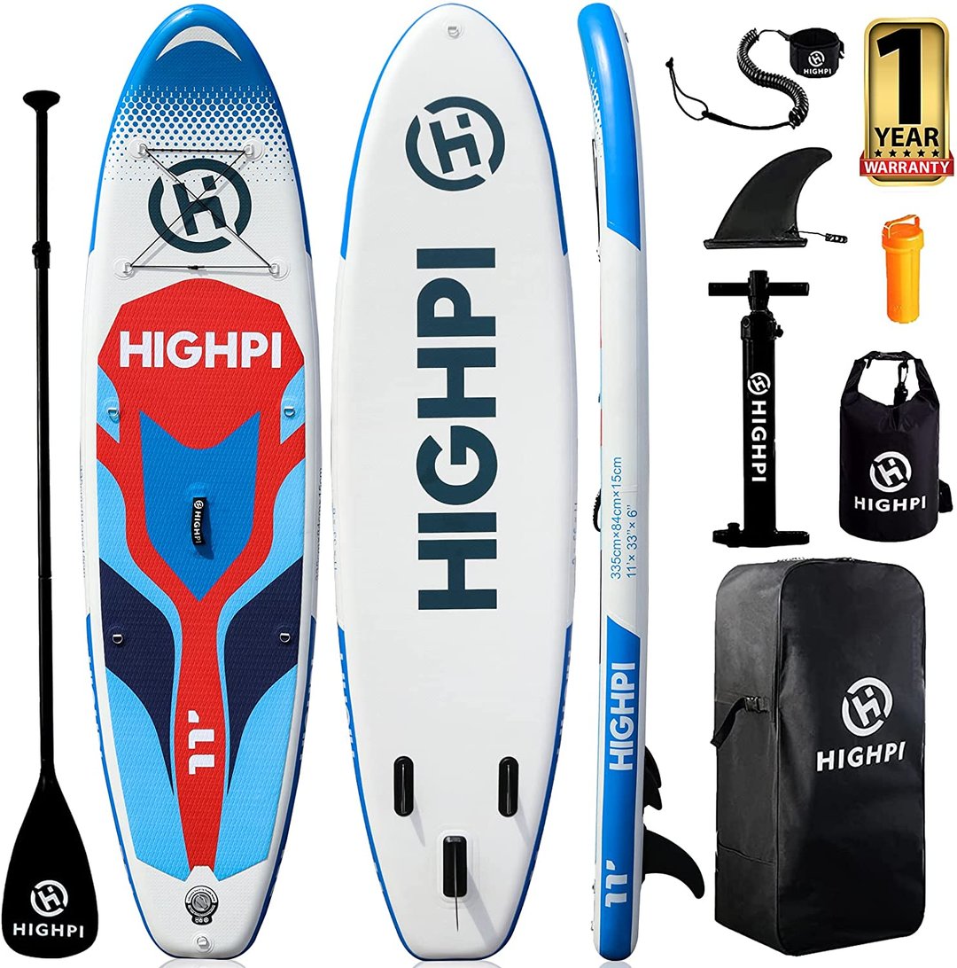 Highpi Inflatable Stand Up Paddle Board 10'6''/11' Premium SUP W Accessories & Backpack